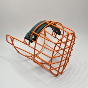 CHOPO Fox Terrier Rüde mit Beschichtung in Reinorange und Nasenpolster in Dunkelgrün